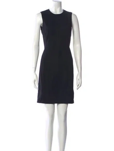 Pre-owned Theory Crew Neck Mini Dress In Black