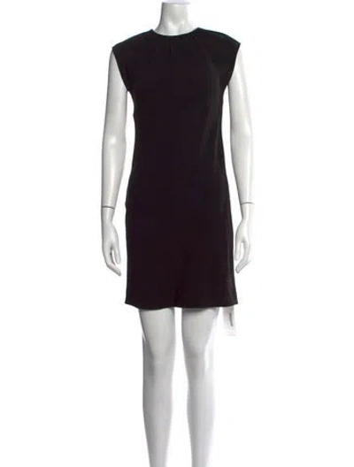 Pre-owned Theory Crew Neck Mini Dress In Black