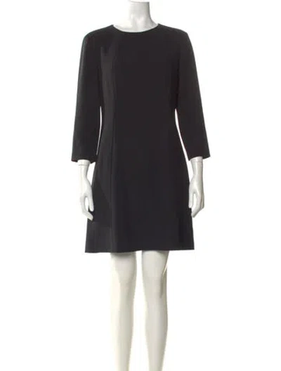 Pre-owned Theory Crew Neck Mini Dress In Black