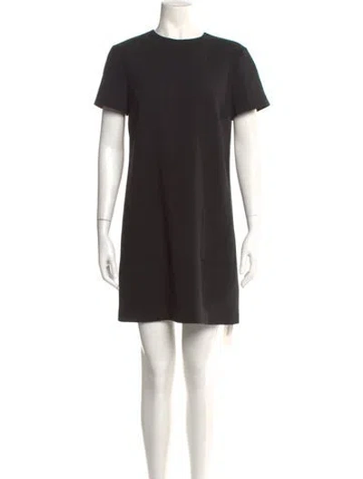 Pre-owned Theory Crew Neck Mini Dress In Black