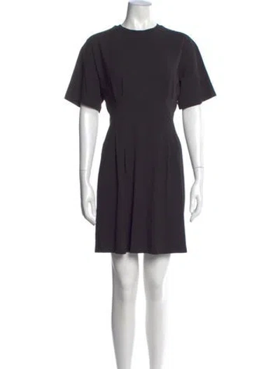 Pre-owned Theory Crew Neck Mini Dress In Black