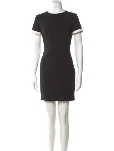Pre-owned Theory Crew Neck Mini Dress In Black
