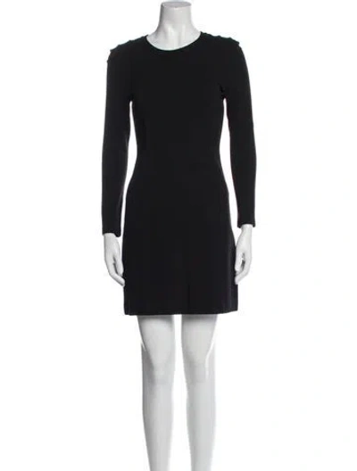 Pre-owned Theory Crew Neck Mini Dress In Black