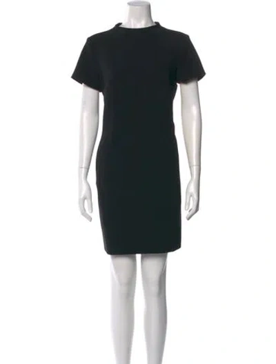 Pre-owned Theory Crew Neck Mini Dress In Black