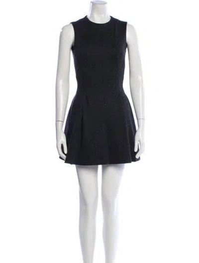 Pre-owned Theory Crew Neck Mini Dress In Black