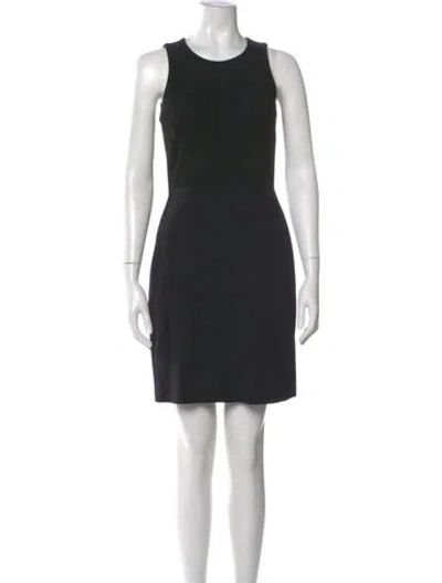 Pre-owned Theory Crew Neck Mini Dress In Black