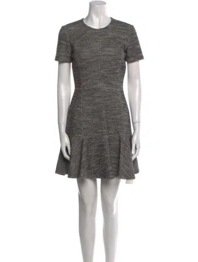 Pre-owned Theory Crew Neck Mini Dress In Black