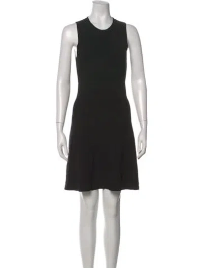 Pre-owned Theory Crew Neck Mini Dress In Black