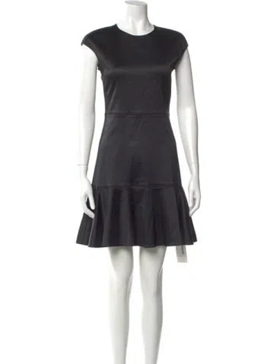 Pre-owned Theory Crew Neck Mini Dress In Black