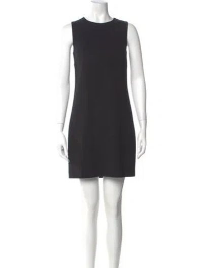 Pre-owned Theory Crew Neck Mini Dress In Black