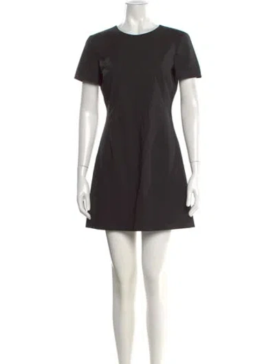 Pre-owned Theory Crew Neck Mini Dress In Black