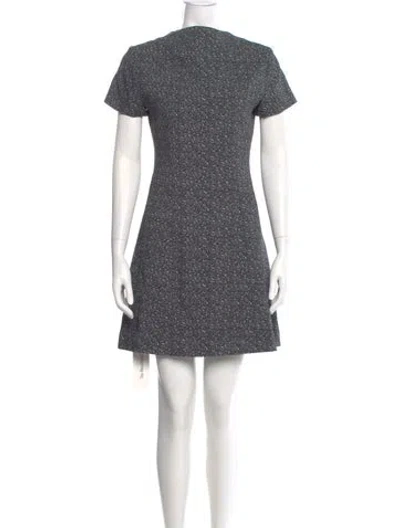 Pre-owned Theory Crew Neck Mini Dress In Black
