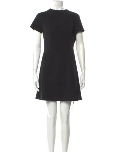 Pre-owned Theory Crew Neck Mini Dress In Black