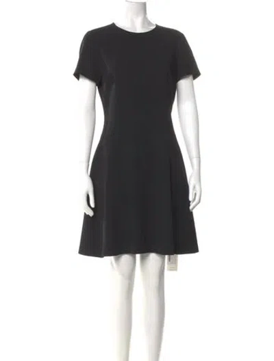 Pre-owned Theory Crew Neck Mini Dress In Black
