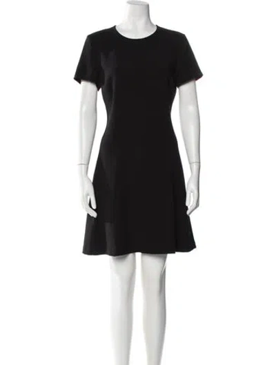 Pre-owned Theory Crew Neck Mini Dress In Black