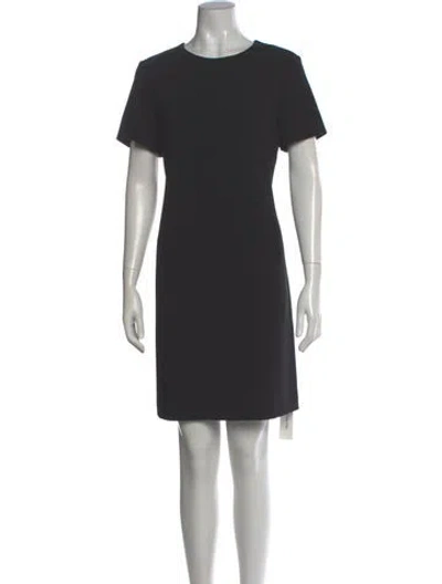 Pre-owned Theory Crew Neck Mini Dress In Black