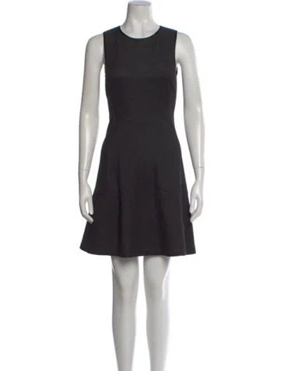 Pre-owned Theory Crew Neck Mini Dress In Black