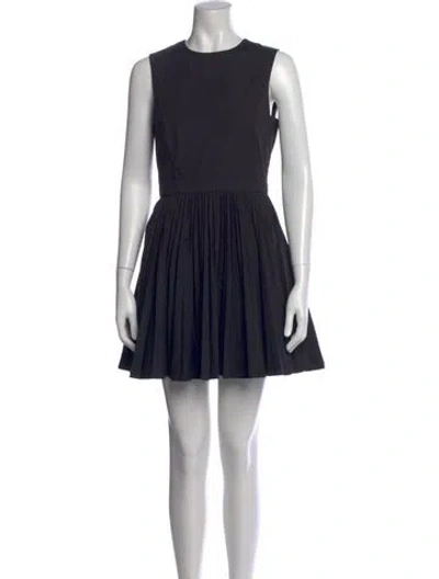 Pre-owned Theory Crew Neck Mini Dress In Black