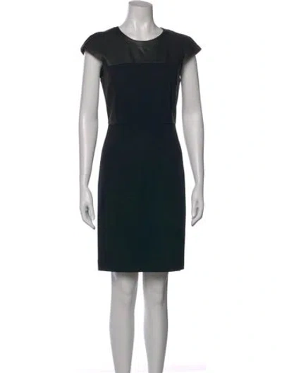 Pre-owned Theory Crew Neck Mini Dress In Black