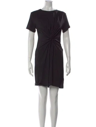Pre-owned Theory Crew Neck Mini Dress In Black