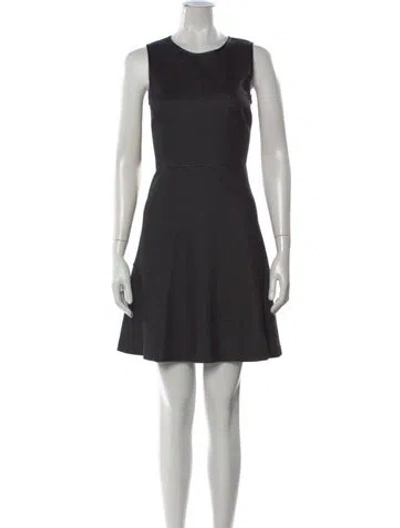 Pre-owned Theory Crew Neck Mini Dress In Black