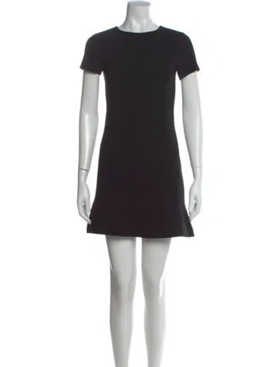 Pre-owned Theory Crew Neck Mini Dress In Black