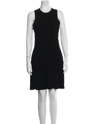 Pre-owned Theory Crew Neck Mini Dress In Black