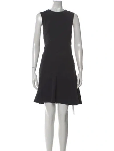 Pre-owned Theory Crew Neck Mini Dress In Black