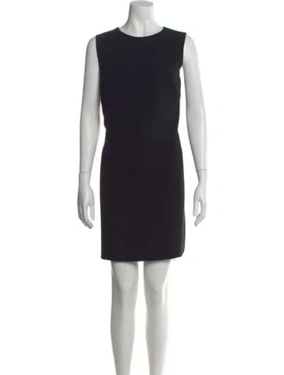 Pre-owned Theory Crew Neck Mini Dress In Black