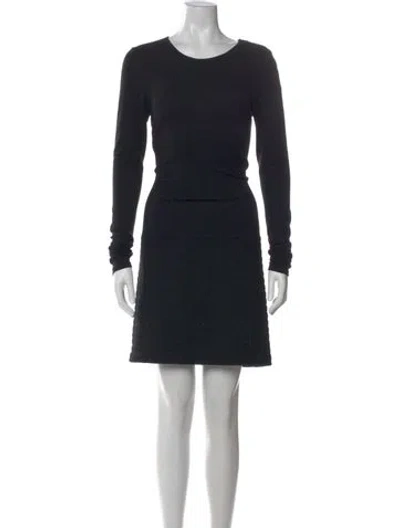 Pre-owned Theory Crew Neck Mini Dress In Black