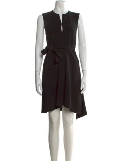 Pre-owned Theory Crew Neck Mini Dress In Black