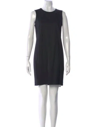 Pre-owned Theory Crew Neck Mini Dress In Black