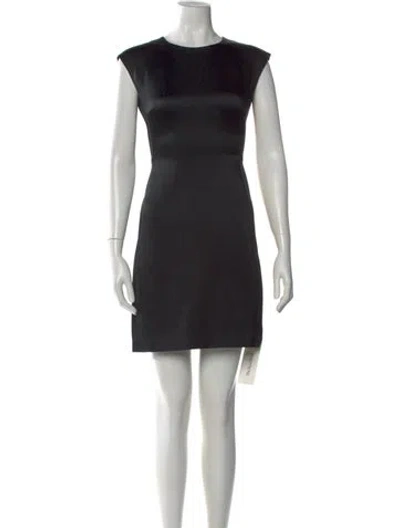 Pre-owned Theory Crew Neck Mini Dress In Black