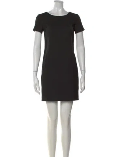 Pre-owned Theory Crew Neck Mini Dress In Black