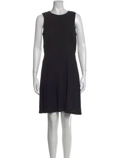 Pre-owned Theory Crew Neck Mini Dress In Black
