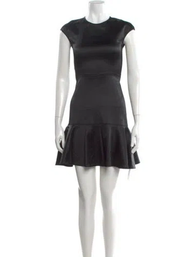 Pre-owned Theory Crew Neck Mini Dress In Black