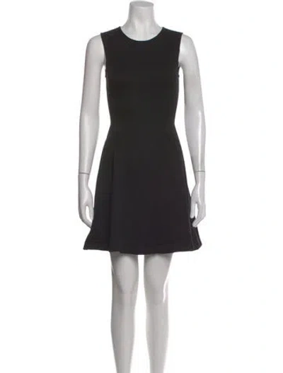 Pre-owned Theory Crew Neck Mini Dress In Black