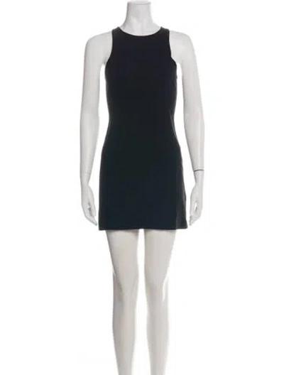 Pre-owned Theory Crew Neck Mini Dress In Black
