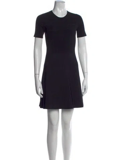 Pre-owned Theory Crew Neck Mini Dress In Black