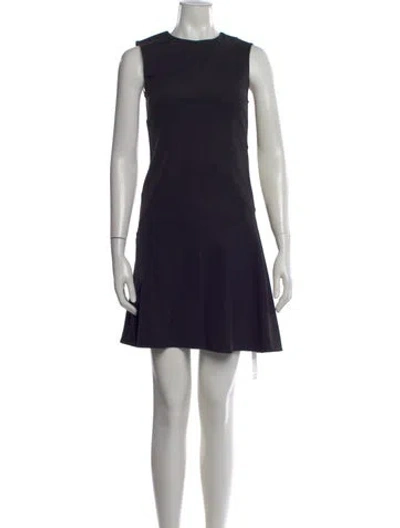 Pre-owned Theory Crew Neck Mini Dress In Black