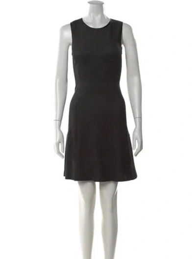 Pre-owned Theory Crew Neck Mini Dress In Black
