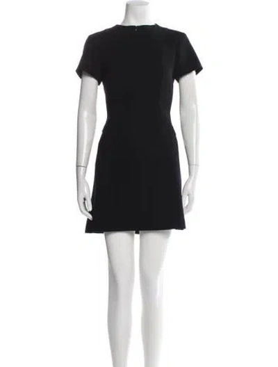 Pre-owned Theory Crew Neck Mini Dress In Black