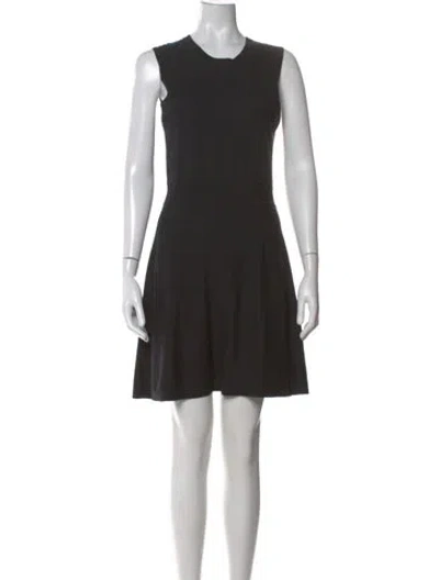Pre-owned Theory Crew Neck Mini Dress In Black