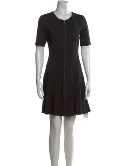 Pre-owned Theory Crew Neck Mini Dress In Black
