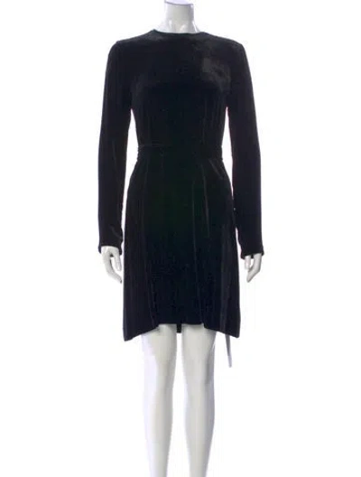 Pre-owned Theory Crew Neck Mini Dress In Black