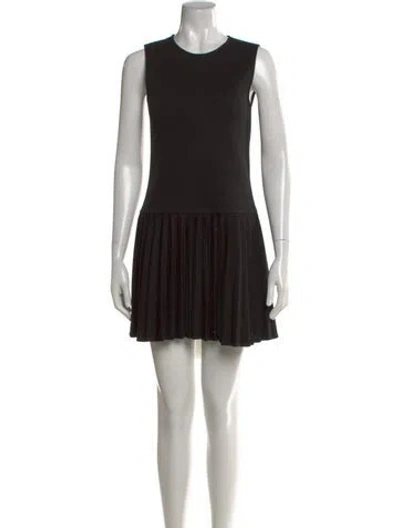Pre-owned Theory Crew Neck Mini Dress In Black