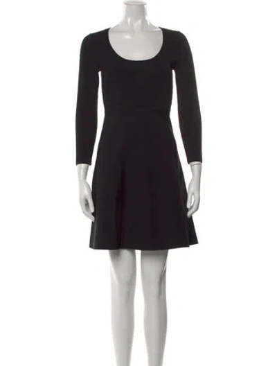 Pre-owned Theory Crew Neck Mini Dress In Black