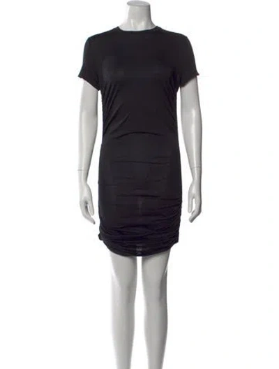 Pre-owned Theory Crew Neck Mini Dress In Black