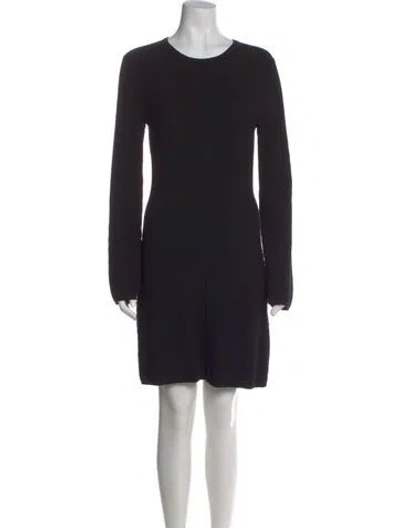 Pre-owned Theory Crew Neck Mini Dress In Black