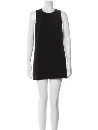 Pre-owned Theory Crew Neck Mini Dress In Black
